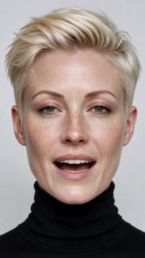 Die Frau mit platinblonden Haaren sagt: „Hi, willkommen zurück. Heute möchte ich dir etwas Neues zeigen.“