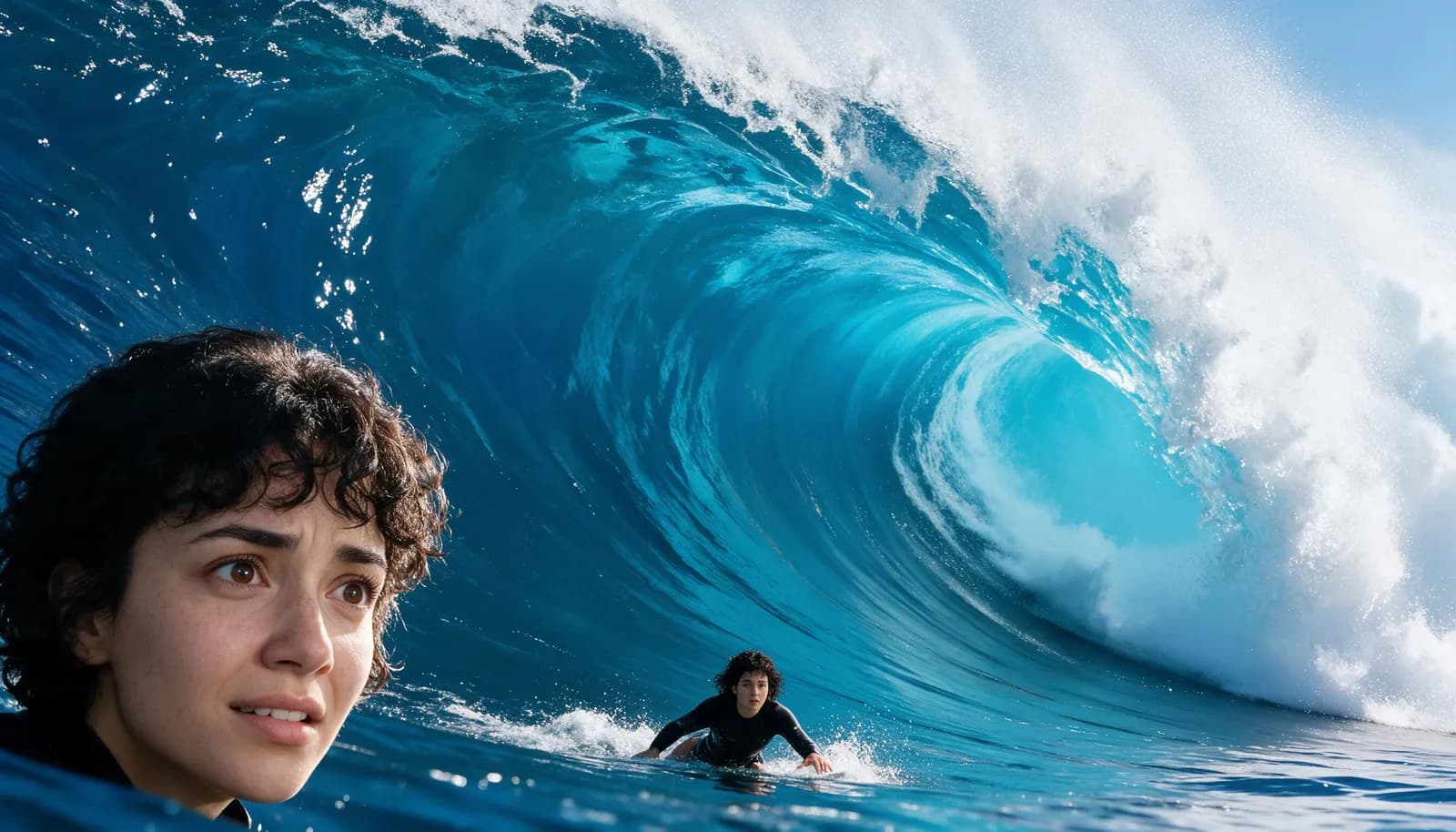 Diferença de tamanho com uma onda colossal